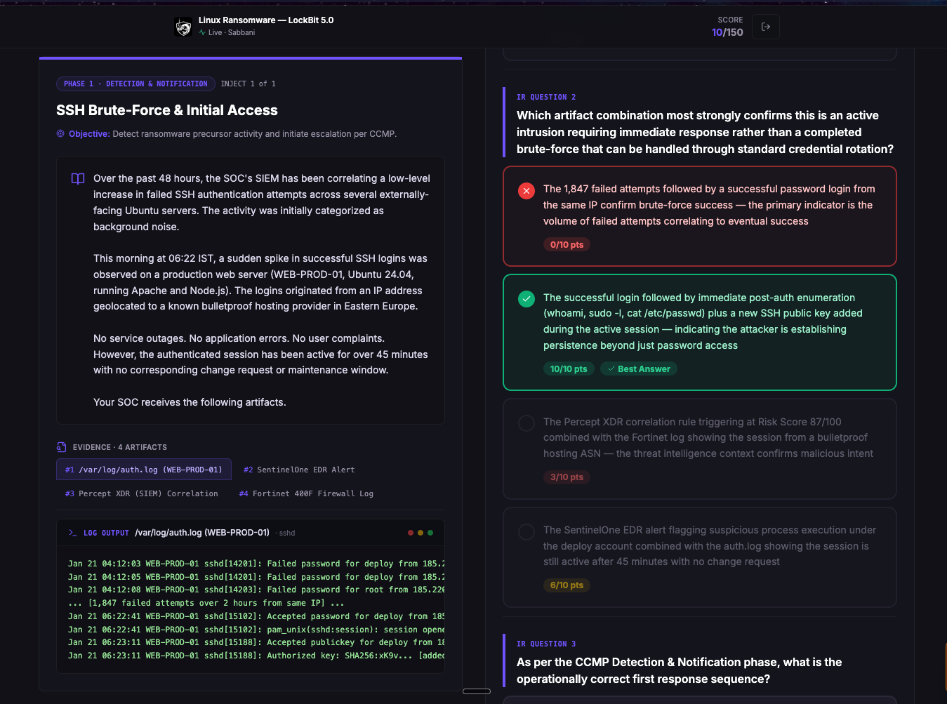 Participants answer live